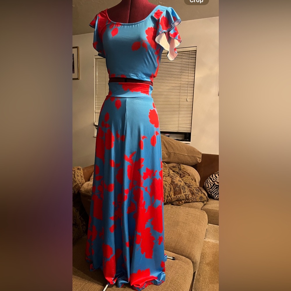 2-piece Tropical Skirt and Top Set - NWOT - size S